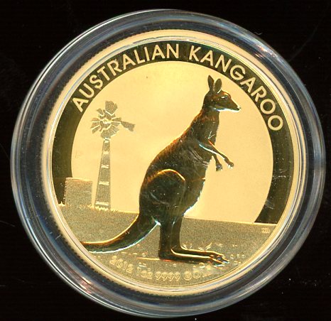 Thumbnail for 2012 Australian One Tenth oz Kangaroo in Capsule