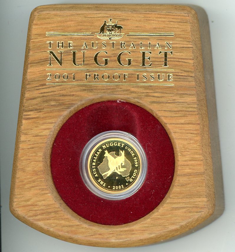 Thumbnail for 2001 Australian One Tenth oz Gold Proof Coin - Kangaroo