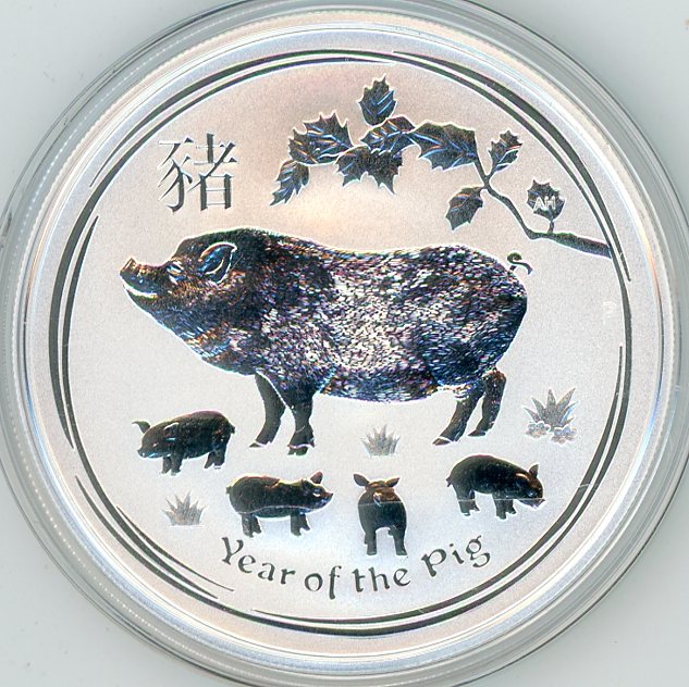 Thumbnail for 2019 One oz Silver Year of the Pig