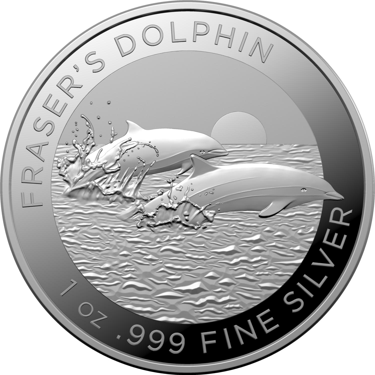 Thumbnail for 2021 $1 1oz Silver Coin Fraser's Dolphin