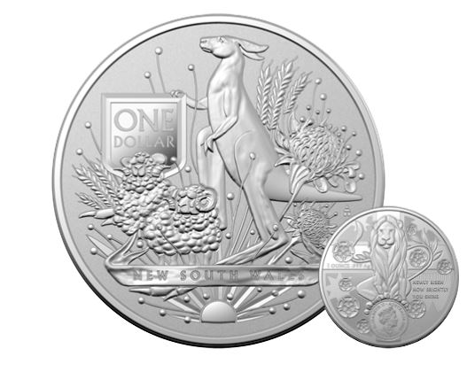 Thumbnail for 2022 $1 Australia's Coat of Arms - New South Wales 1oz Silver Investment Coin in Capsule