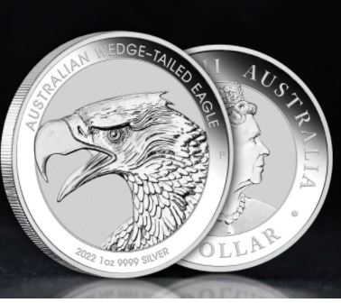 Thumbnail for 2022 Australian Wedge-Tailed Eagle 1oz 99.99% Silver Bullion Coin - Perth Mint