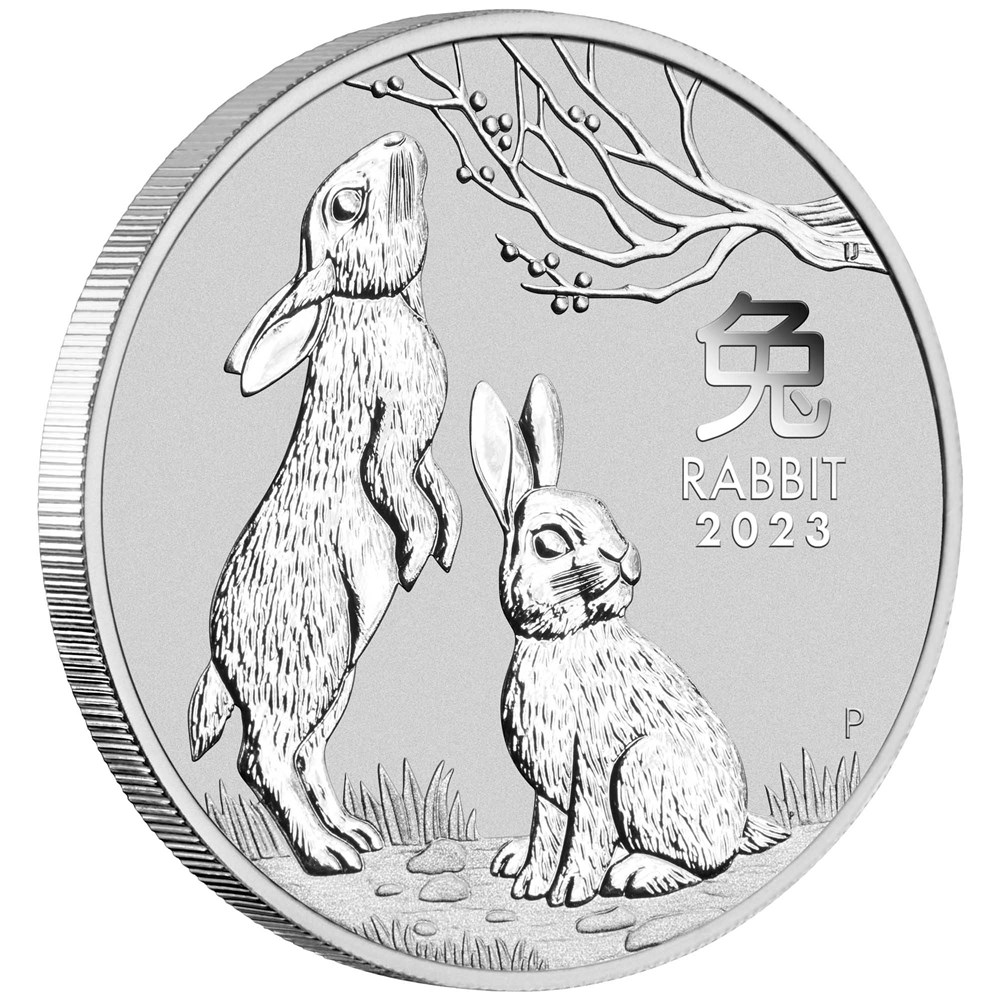 Thumbnail for 2023 Year of the Rabbit 2oz Silver Bullion Coin