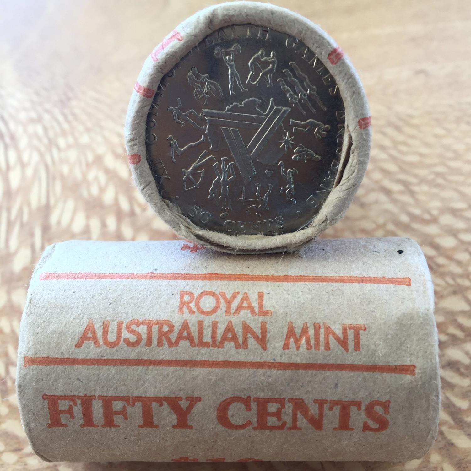 Thumbnail for 1982 Royal Australian Mint Fifty Cent Roll - XII Commonwealth Games