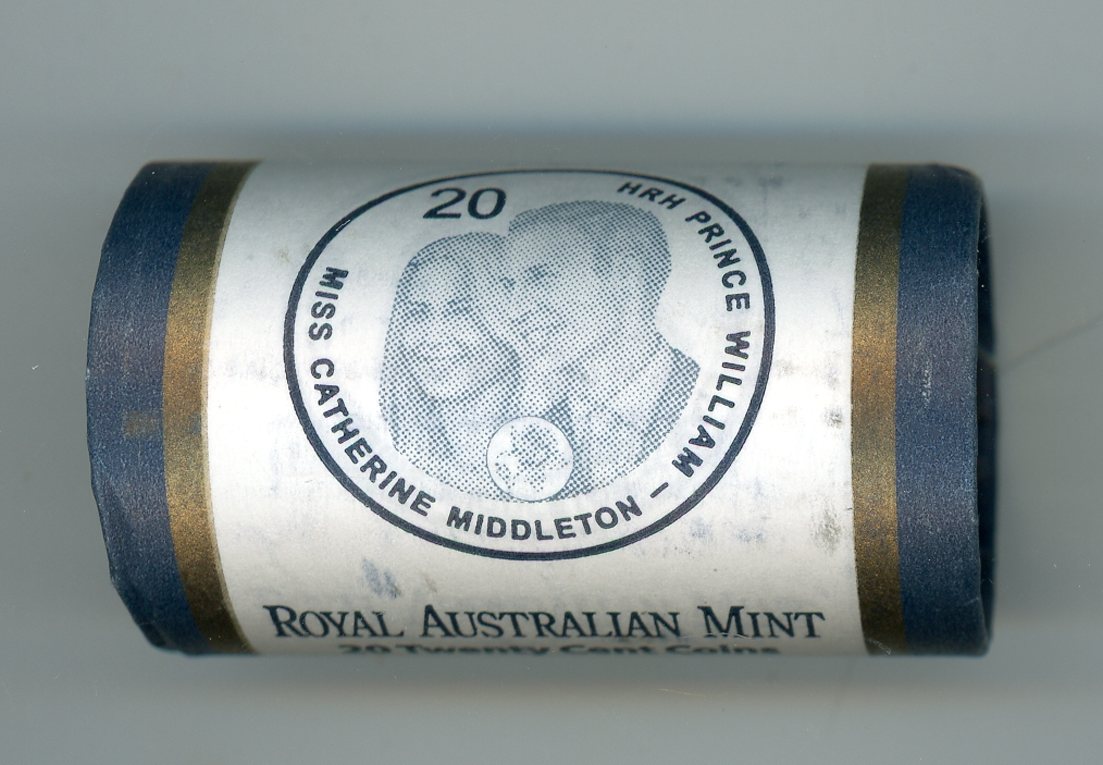Thumbnail for 2011 Royal Australian Mint Twenty Cent Roll - Royal Wedding