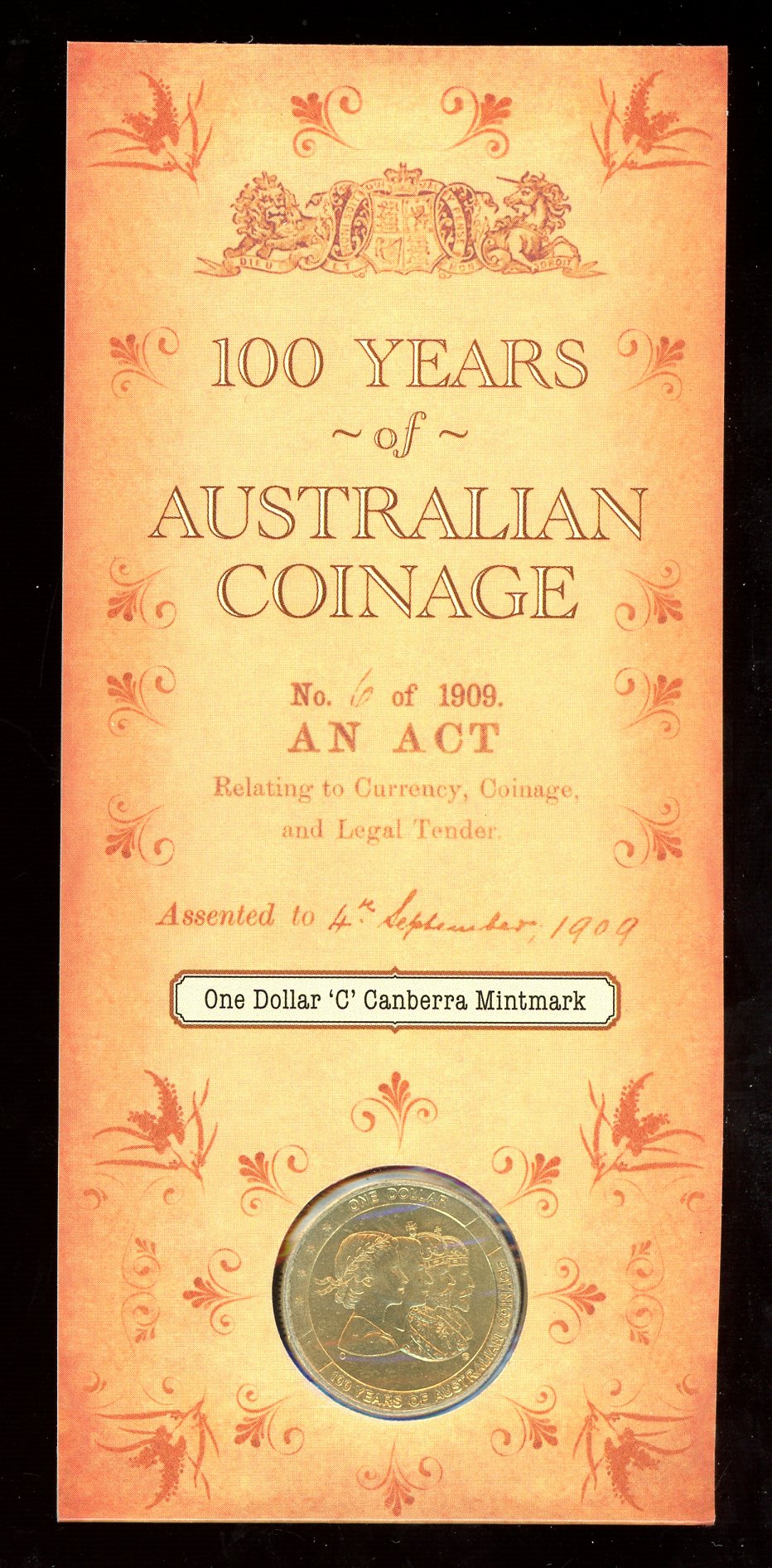 Thumbnail for 2010 100 Years of Australian Coinage - Canberra 'C' Mintmark