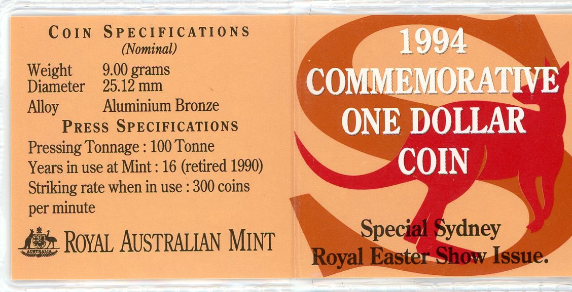 Thumbnail for 1994 Decade Dollar - S Mintmark