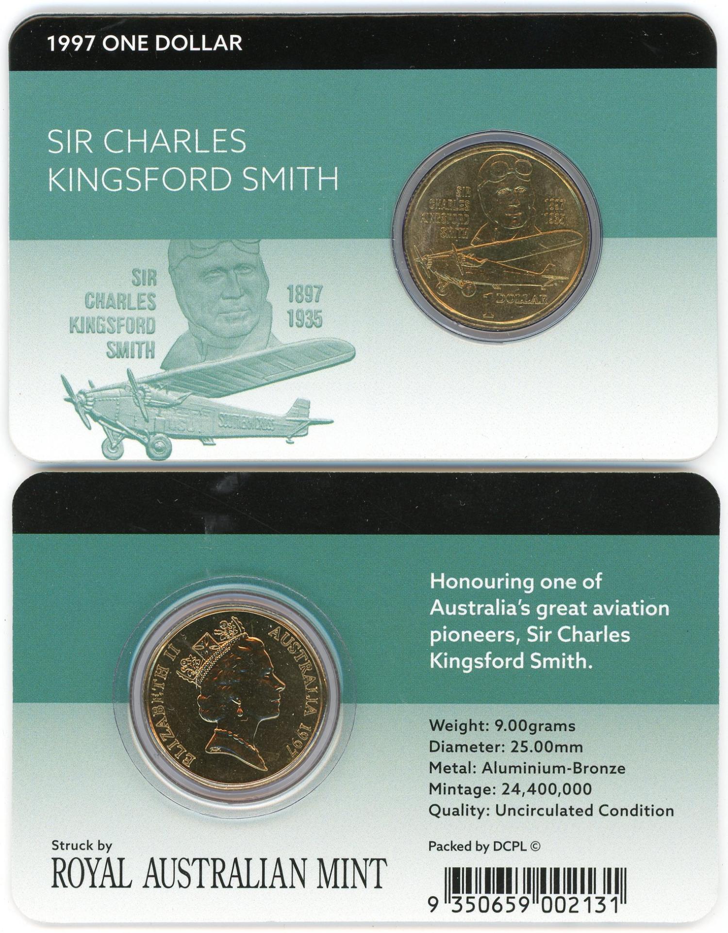 Thumbnail for 1997 $1 Sir Charles Kingsford Smith