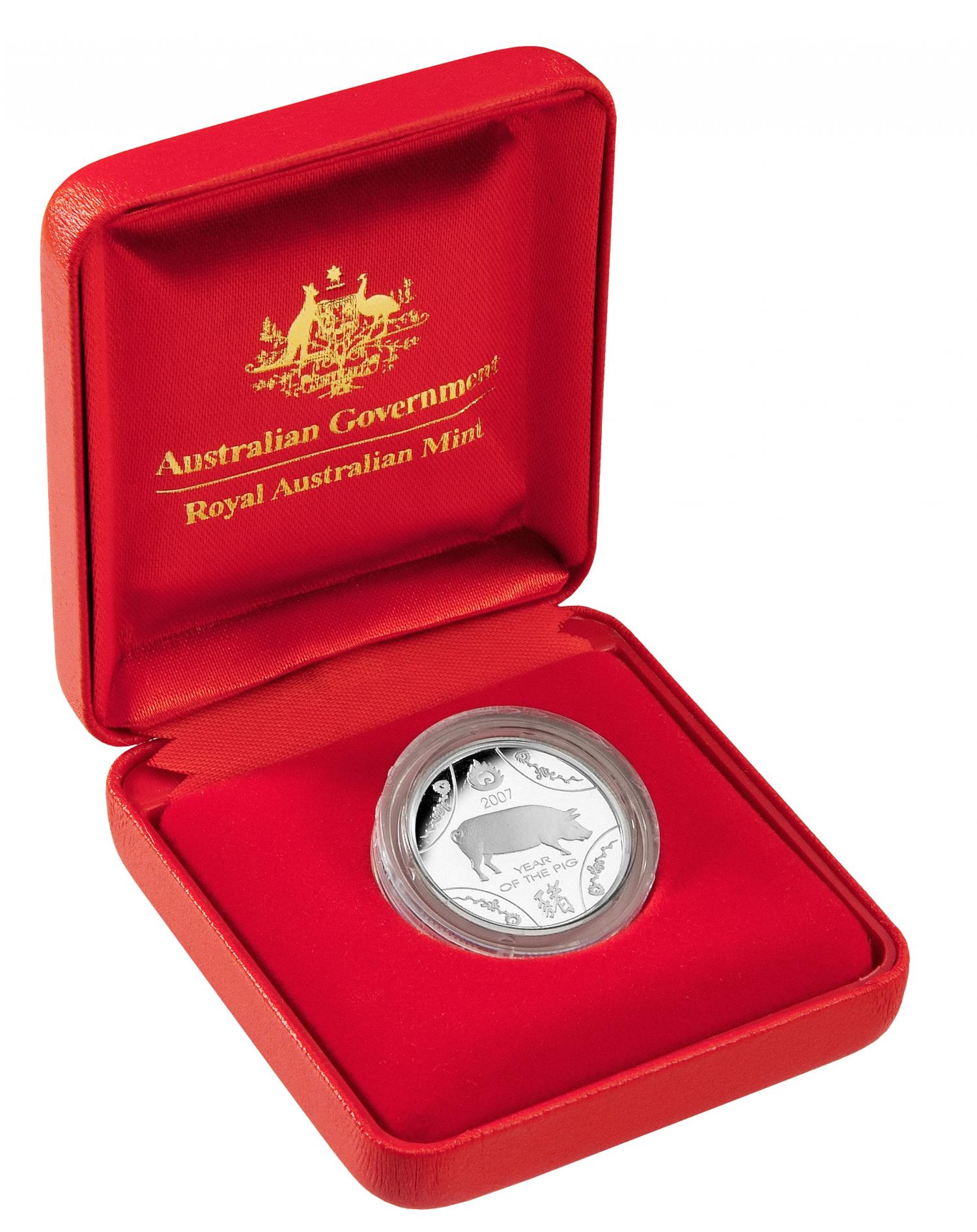 Thumbnail for 2007 Lunar Series - Year of the Pig $1 Silver Proof Coin