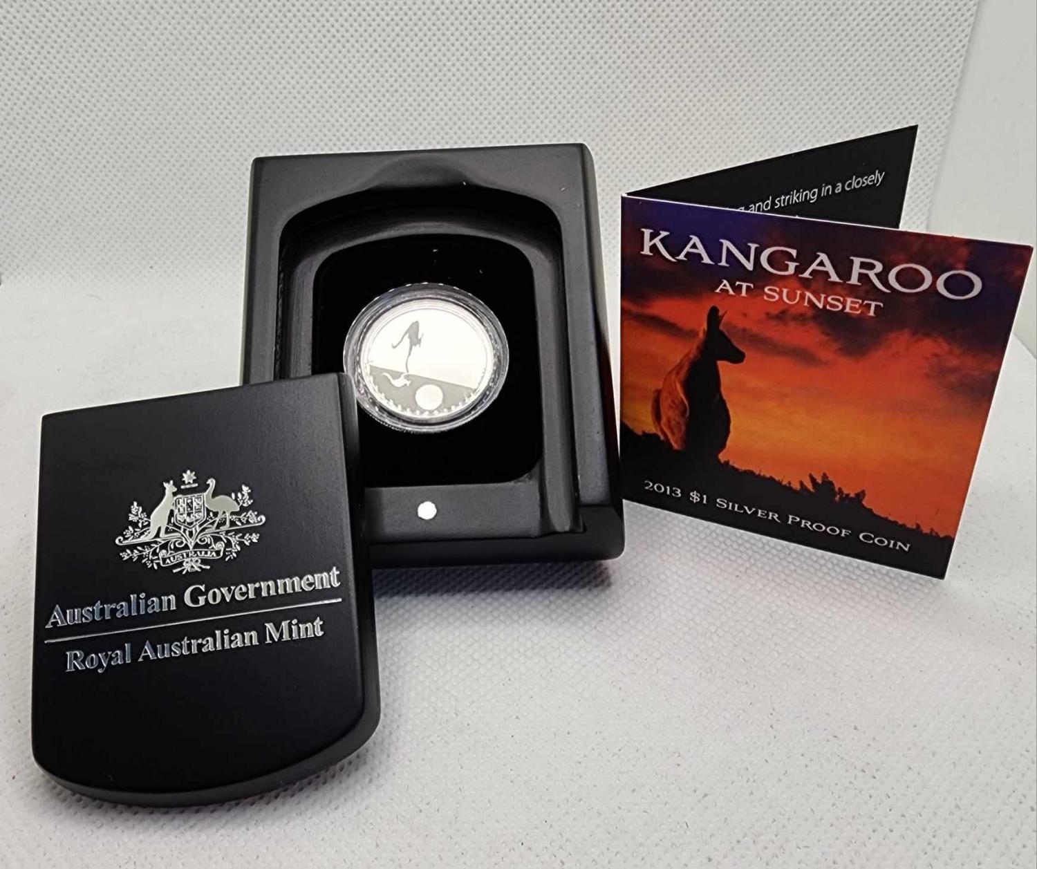 Thumbnail for 2013 $1 Silver Proof Coin - Kangaroo at Sunset
