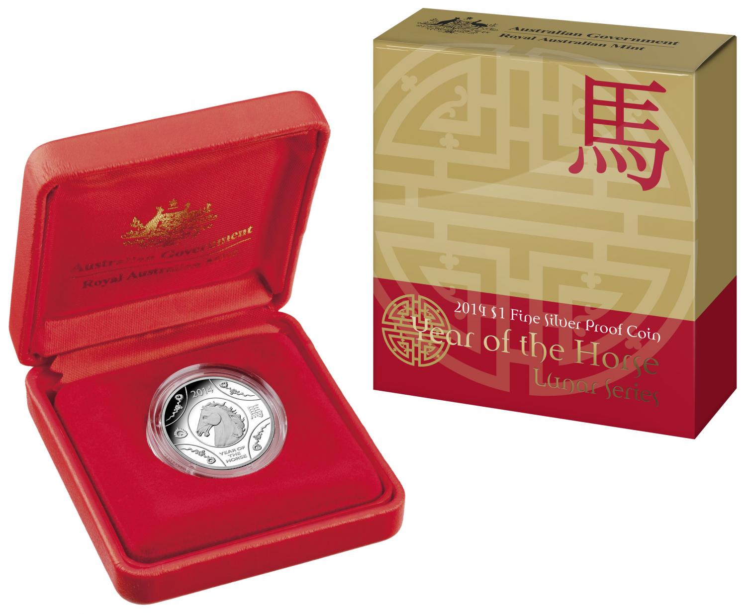 Thumbnail for 2014 Lunar Series - Year of the Horse $1 Silver Proof Coin