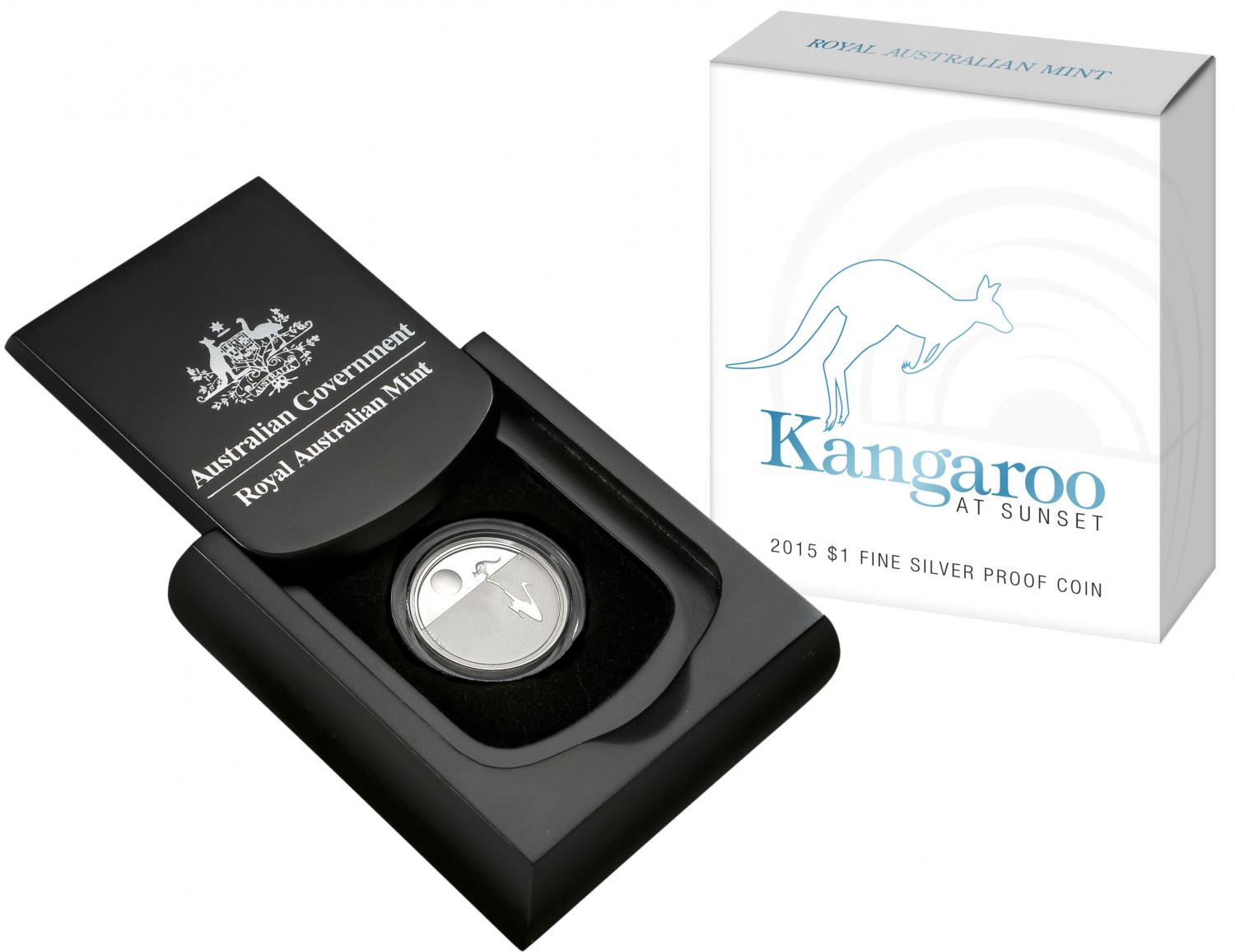 Thumbnail for 2015 Kangaroo at Sunset Fine Silver Proof Coin
