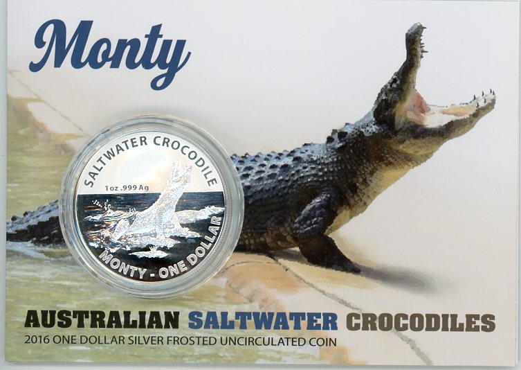 Thumbnail for 2016 Australian Silver 1oz Saltwater Crocodile - Monty