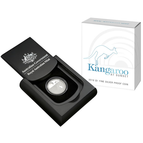 Thumbnail for 2016 Kangaroo at Sunset Fine Silver Proof Coin