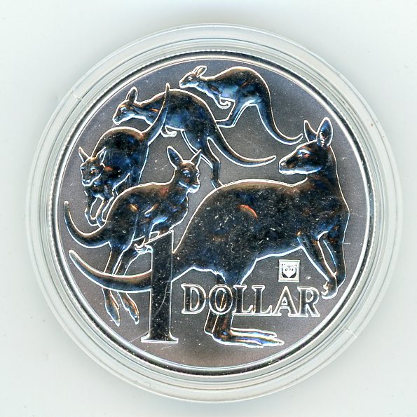 Thumbnail for 2019 1oz One Dollar Silver Coin - Mob of Roos Panda Privy