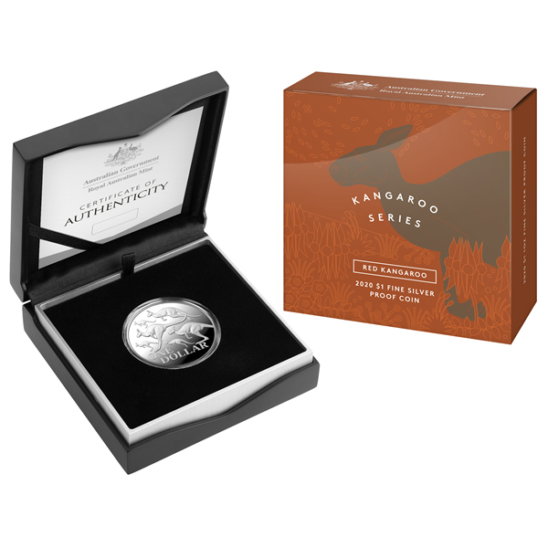 Thumbnail for 2020 $1 1oz Fine Silver Proof - Red Kangaroo
