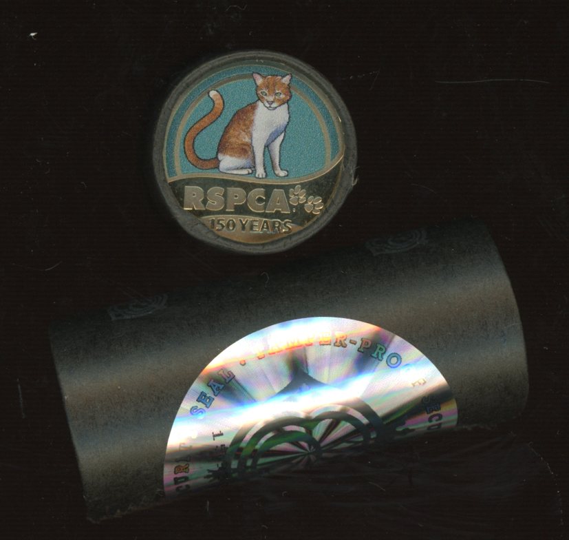 Thumbnail for 2021 $1 Roll of 20 Coloured Uncirculated Coins RSPCA - Cat