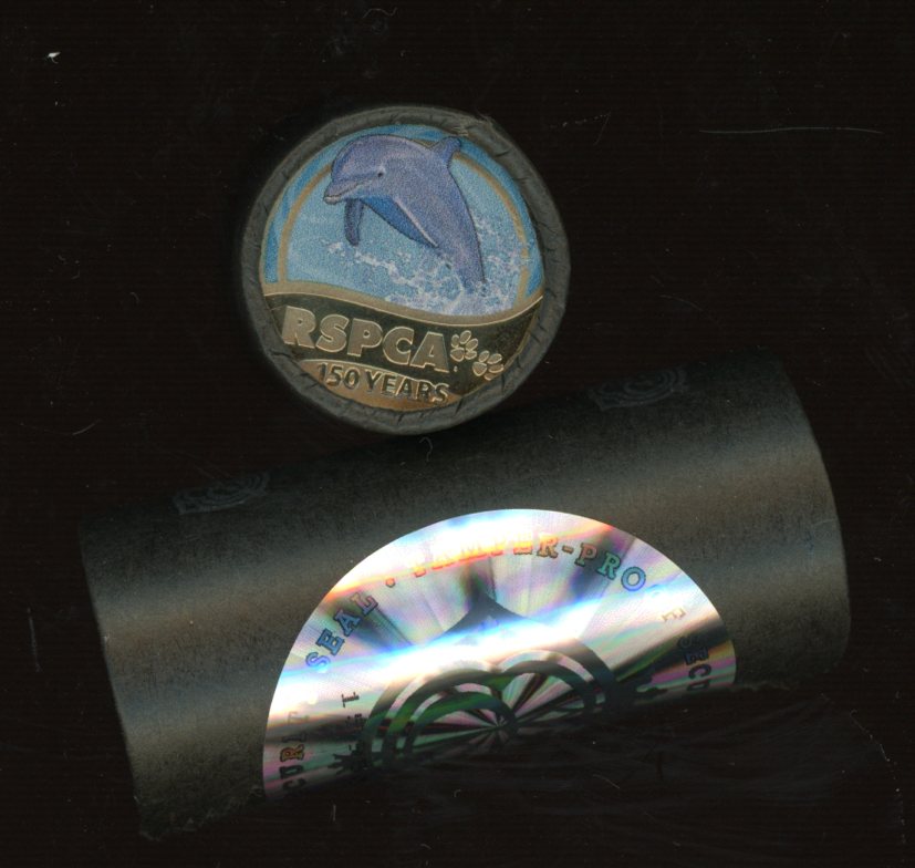Thumbnail for 2021 $1 Roll of 20 Coloured Uncirculated Coins RSPCA - Dolphin