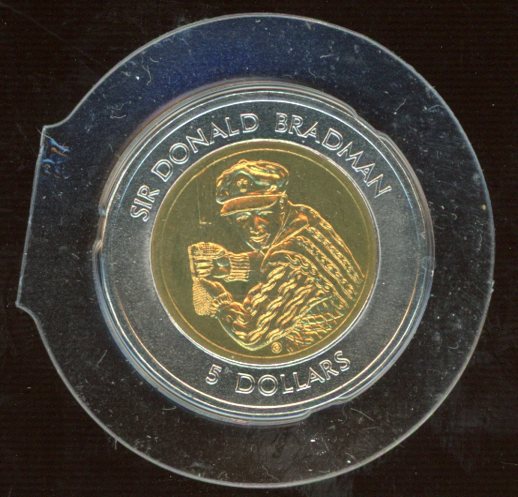 Thumbnail for 1997 Australian Don Bradman $5.00 Uncirculated Coin