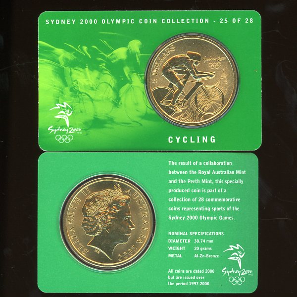 Thumbnail for 2000 Sydney Olympics Cycling $5 Coin Uncirculated