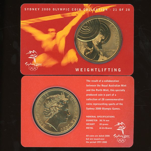 Thumbnail for 2000 Sydney Olympics Wightlifting $5 Coin Uncirculated