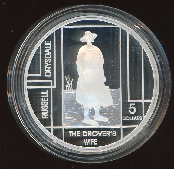 Thumbnail for 2006 Australian $5 Silver Coin from Masterpieces in Silver Set - Russell Drysdale The Drovers Wife