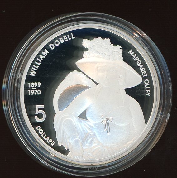 Thumbnail for 2007 Australian $5 Silver Coin from Masterpieces in Silver Set - William Dobell Margaret Olley