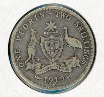 Thumbnail for 1919 George V Australian Florin VG