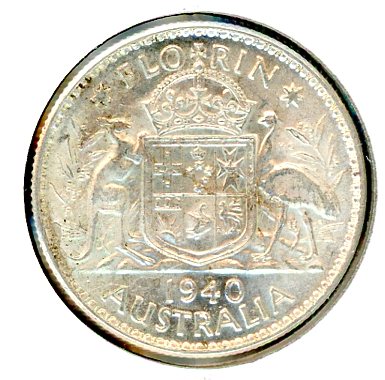Thumbnail for 1940 Australian Florin gEF