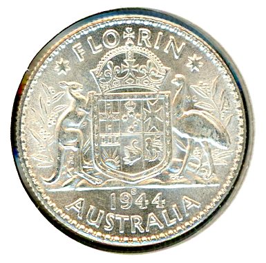 Thumbnail for 1944S Australian Florin gEF