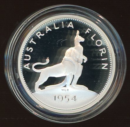 Thumbnail for 1998 Australian Twenty Cent Silver Coin from Masterpieces in Silver Set - 1954 Royal Visit Florin Design