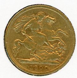 Thumbnail for 1900M Australian Queen Victoria Veil Head Gold Half Sovereign - B