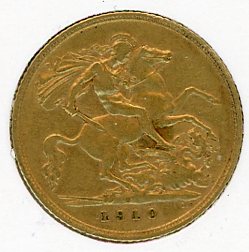 Thumbnail for 1910S Australian Edward VII Gold Half Sovereign