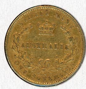 Thumbnail for 1866 Australian Sydney Mint Gold Sovereign Type Two A