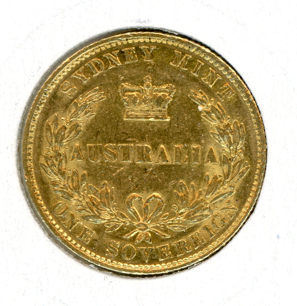 Thumbnail for 1866 Australian Sydney Mint Gold Sovereign Type Two