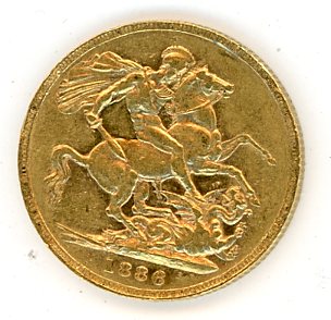 Thumbnail for 1886M Australian Young Head Gold Sovereign