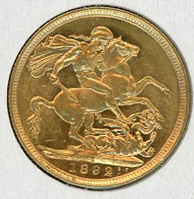 Thumbnail for 1892S Australian Jubilee Head Gold Sovereign