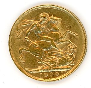 Thumbnail for 1900P Australian Veil Head Gold Sovereign B