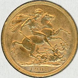 Thumbnail for 1908M Australian Edward VII Gold Sovereign