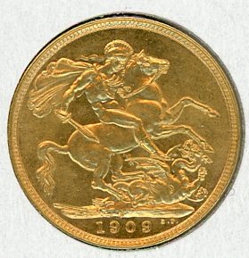 Thumbnail for 1909S Australian Edward VII Gold Sovereign