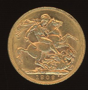 Thumbnail for 1909P Australian Edward VII Gold Sovereign B