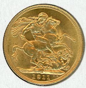 Thumbnail for 1911S Australian George V Gold Sovereign