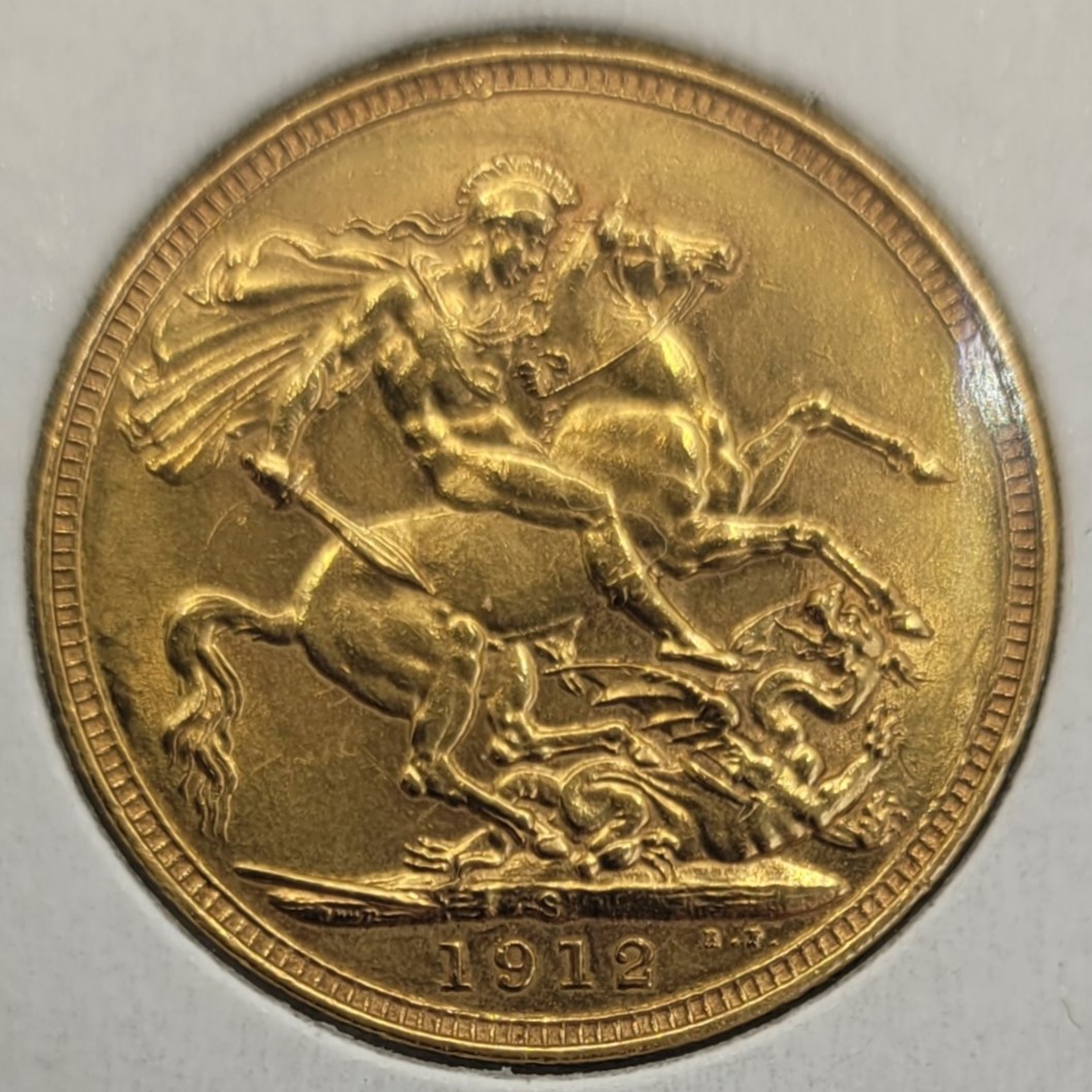 Thumbnail for 1912S Australian George V Gold Sovereign