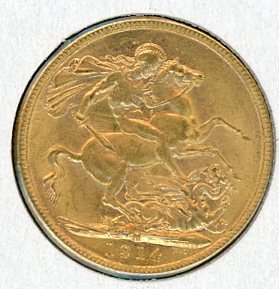 Thumbnail for 1914M Australian George V Gold Sovereign