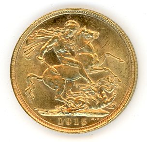 Thumbnail for 1915S Australian George V Gold Sovereign