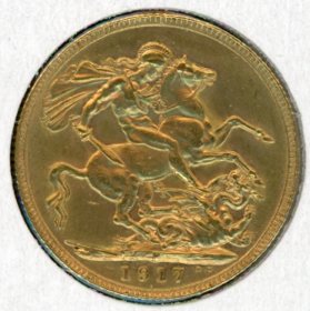 Thumbnail for 1917P Australian George V Gold Sovereign