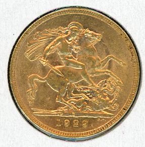 Thumbnail for 1929P Australian George V Gold Sovereign