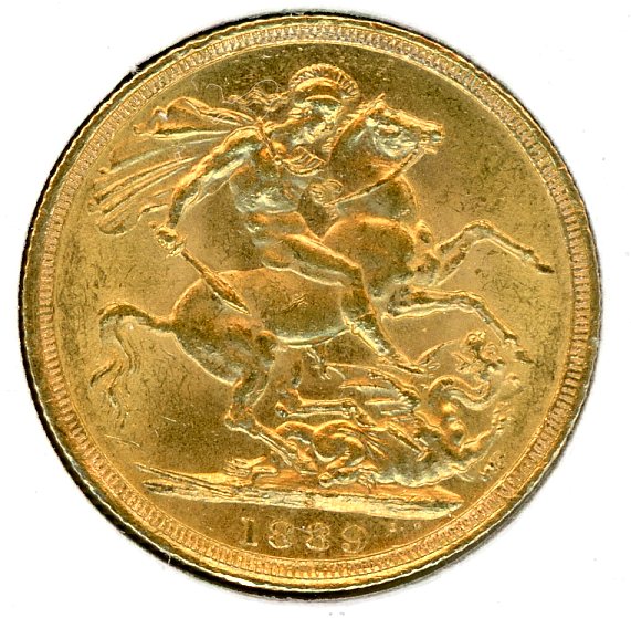 Thumbnail for 1889S Australian Jubilee Head Gold Sovereign A