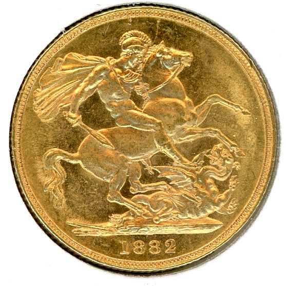 Thumbnail for 1882S Australian Young Head Gold Sovereign B