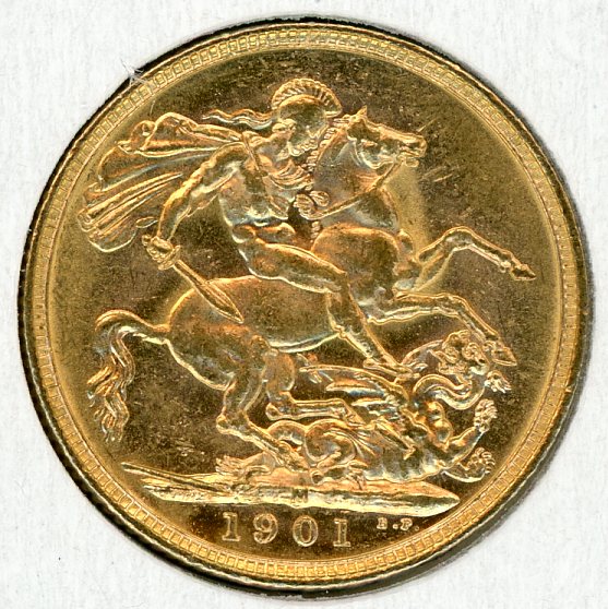Thumbnail for 1901M Australian Veil Head Gold Sovereign B